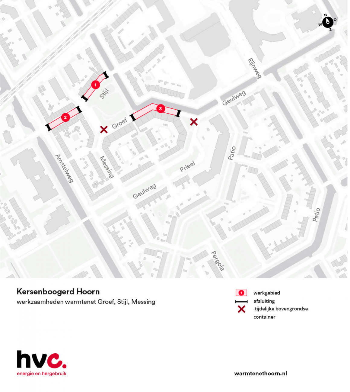 Plattegrond Groef, Stijl, Messing fase 4 t/m 6 Hoorn